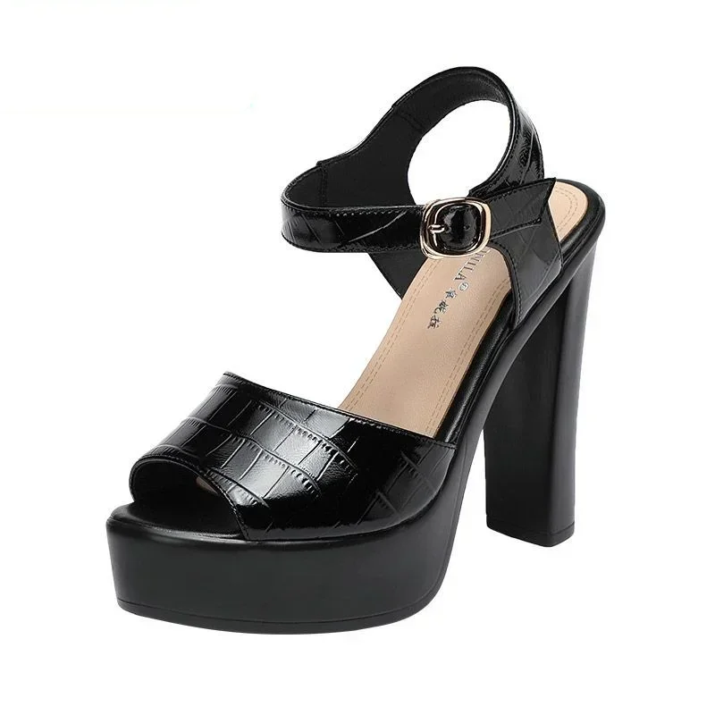 Casual Sandal Leather - 10cm 13cm moda sandálias de couro