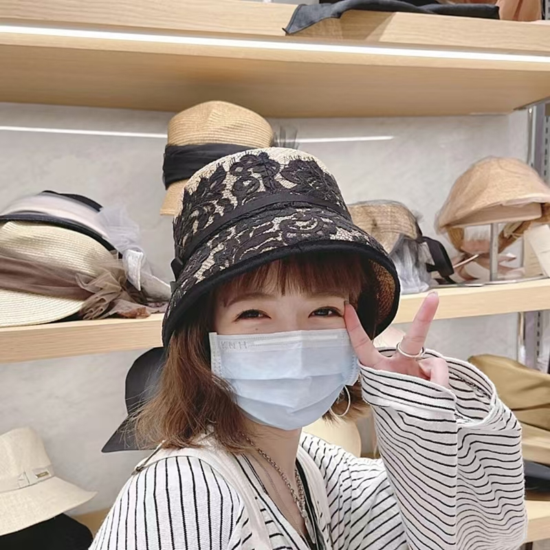 Moda japonesa nova renda decor - Bucket Hat Straw avaliação e preço
