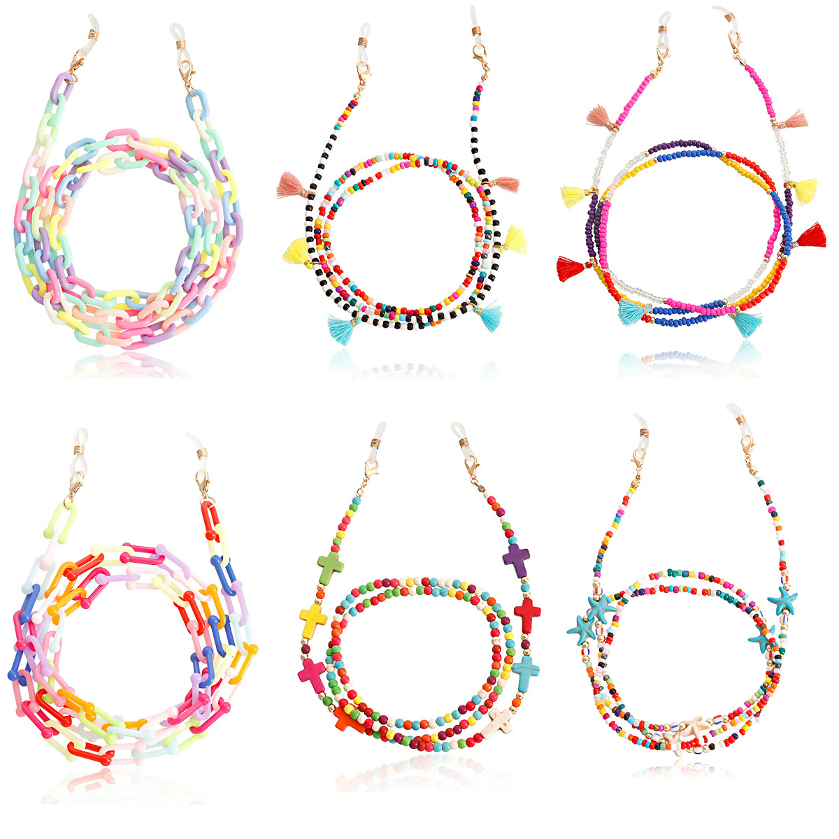 Nova moda óculos corrente dupl - Sunglass Retainer Cord avaliação e preço